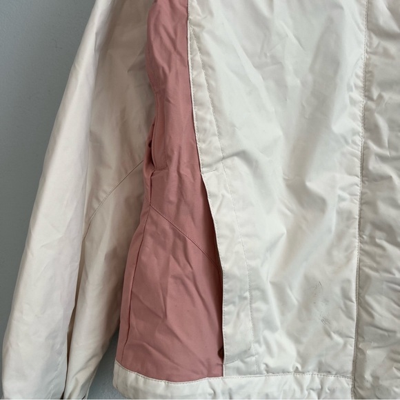 COLUMBIA CONVERTS Sportwear White Pink Zip Up Jacket Women's Size M Waterproof - Picture 2 of 16